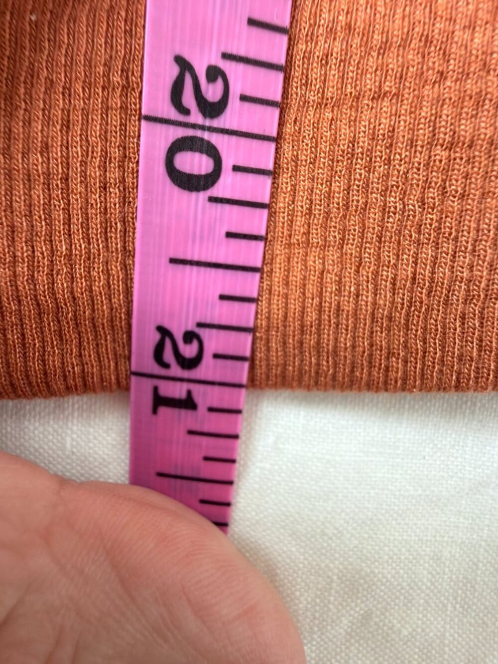 splits59 rust copper deep v back cropped sweatshirt top size s athleisure soft - Picture 7 of 8